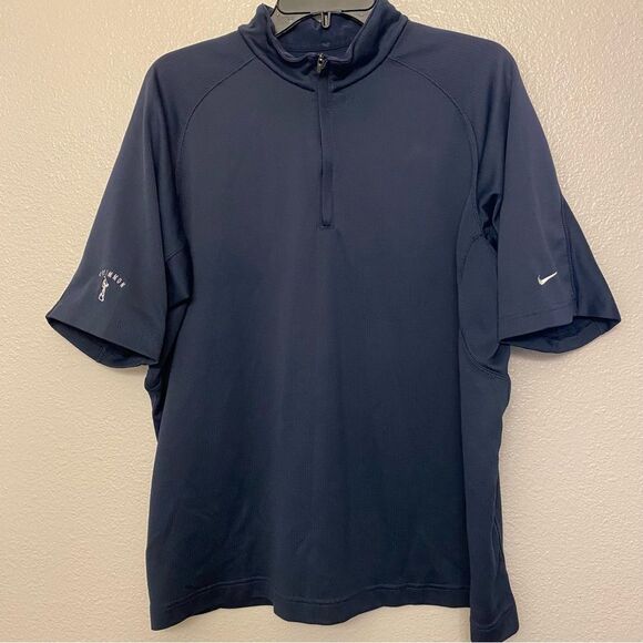 Nike Golf sphere dry embroidered logo navy blue womans Polo Persimmon Country L - Picture 1 of 9